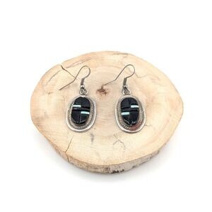 Vintage Native American 90's Era Dead Pawn Handmade Multi Stone Dangle Jewelry**